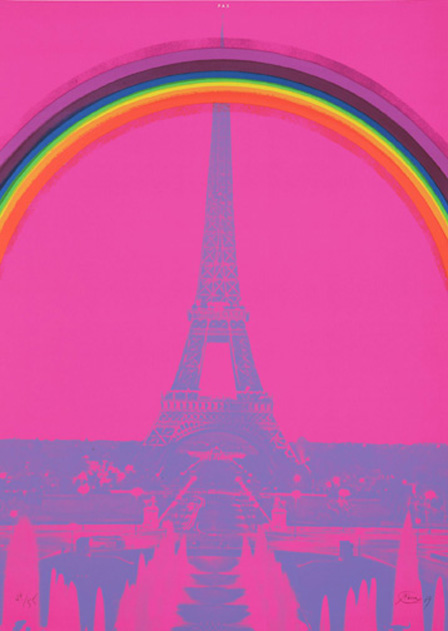 Otto Piene, Paris (Aus der 11-teiligen Serie PAX), 1969-70, Serigrafie, 90 x 65 cm